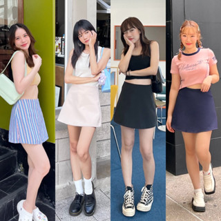 Mini skort กระโปรงกางเกง 7สี ยาว13” ทรงปังม้าก! (016-กระโปรงเกง)