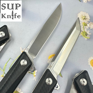 Supknife มีดพับ ใบมีดD2 คมจัดๆๆ ระบบลูกปืนเปิดใบมีดลื่นๆๆ ด้ามจับG10 มีดพกพา มีดตั้งแคมป์