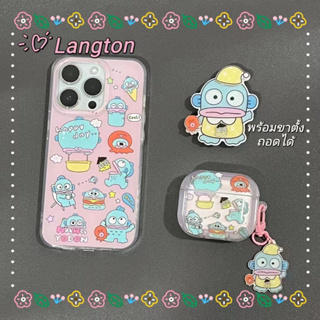 🌈Langton🌸จัดส่งภายใน24ชม ขาตั้ง ถอดได้ ป้องกันการหล่น  iphone 11 14 pro max การ์ตูน ปลาน่าเกลียด case for iPhone 12 13