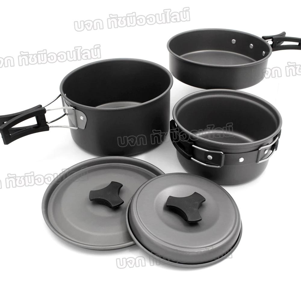 อุปกรณ์ครัวตั้งแคมป์ ชุดครัวอุปกรณ์แคมปิ้ง SY-500 DS-308 SY-300 SY200 ชุดหม้อสนาม ชุดหม้อแคมป์ปิ้ง อุปกรณ์ครบ เลือกรุ่น thumbnail 8