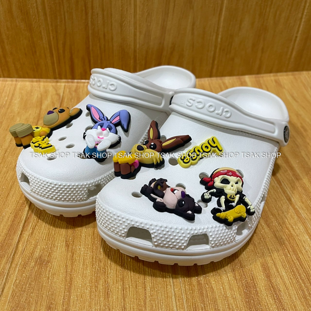 รองเท้าแตะ แบบสวม Crocs Classic drew house ไซส์ผู้หญิง สวย น่ารัก 36---40