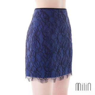 [MILIN] Pulau Skirt High-waisted lace mini skirt กระโปรงผ้าลูกไม้เอวสูงแต่งขอบเอว