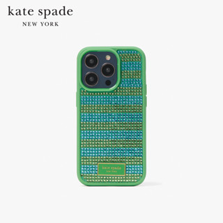 KATE SPADE NEW YORK 14 PRO IPHONE CASE SEASIDE STRIPED SEQUIN  KC136 เคสโทรศัพท์