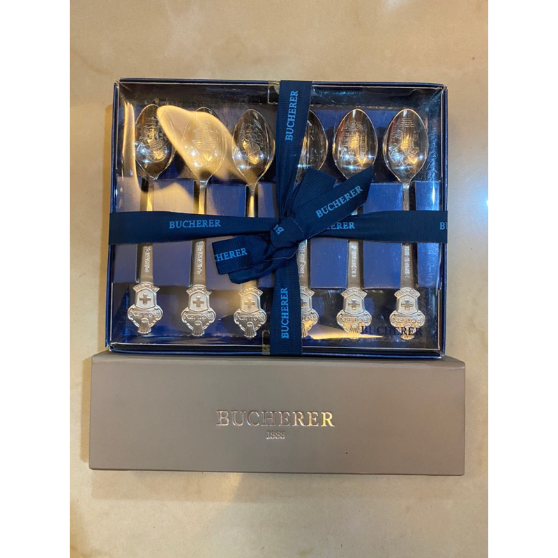 เซ็ตช้อนชาเงิน Bucherer with Rolex จากญี่ปุ่น และ ปากกา Bucherer 1888 Bille Ballpoint