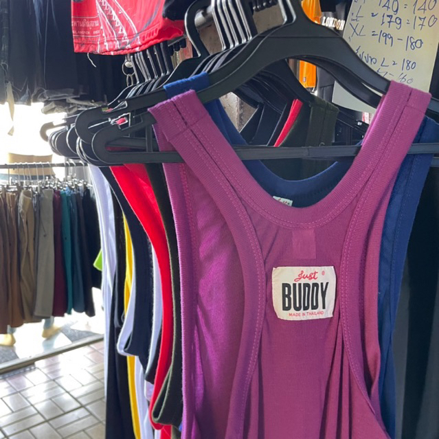 เสื้อกล้ามยืด ยี่ห้อ บัดดี บัดดี้ BUDDY ผ้ายืด ผ้าลูกฟุก ใส่สบาย 😎