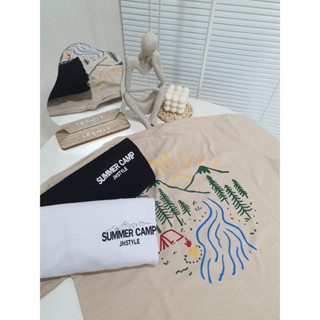 Oversized เสื้อยืดโอเวอร์ไซส์ลายSUMMER CAMP JHSTYLE