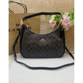 Coach  Teri Hobo In Signature Canvas CK161