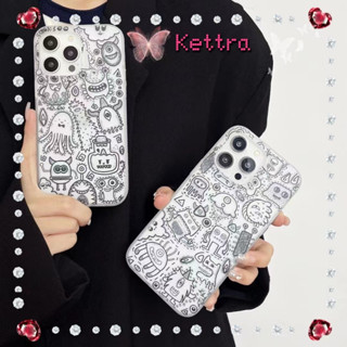 💜Kettra💜ขอบเต็ม ป้องกันการหล่น 11 14 pro max ความคิดสร้างสรรค์ แปลกๆ ร่าง เจ๋ง แฟชั่น case for iPhone 12 13