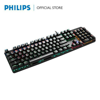 Philips SPK8401 คียบอร์ดเกมส์มิ่ง Professional Gaming RGB Mechanical Keyboard Blue Switch มีภาษาไทย