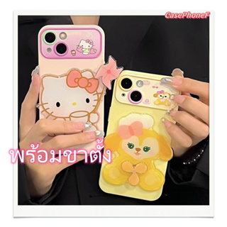 ✨ส่งของขวัญ✨เคส for iPhone 11 14 Pro Max Case for iPhone 12 13 ป้องกันการตก การป้องกัน HelloKitty พร้อมขาตั้ง การ์ตูน