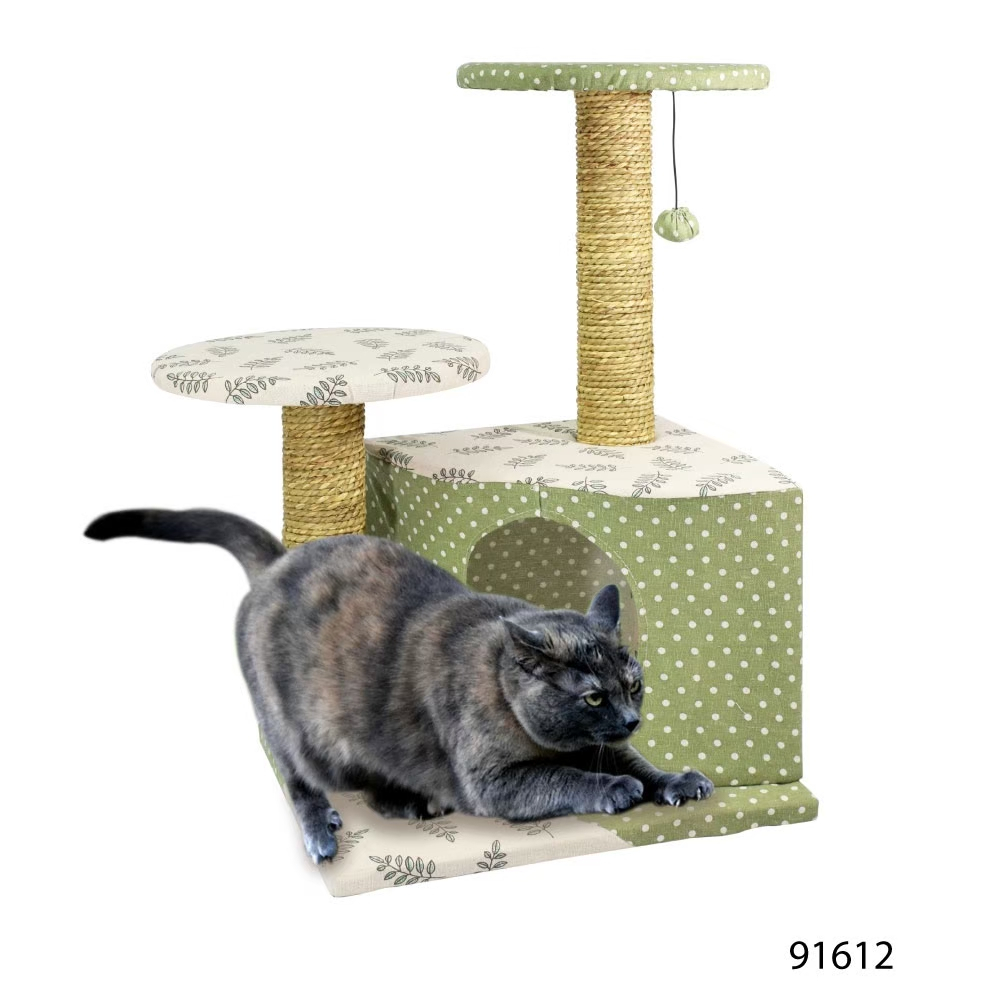 [91612] Kanimal Cat Tree ของเล่นแมว คอนโดแมว ที่นอนแมว พร้อมเสาลับเล็บ สำหรับแมวทุกวัย Size L ขนาด 40x33x64 ซม.