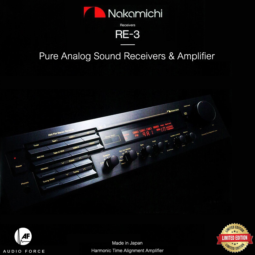 Nakamichi RE-3 : Pure Analog Sound Receivers &amp; Amplifier Black (Made in Japan)
