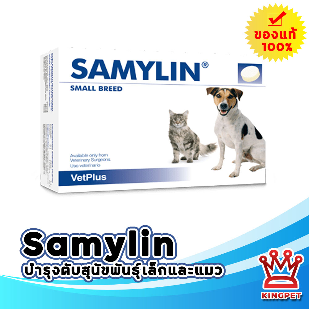 หมดอายุ 3/25  Samylin small breed dog &amp; cat 30 เม็ด