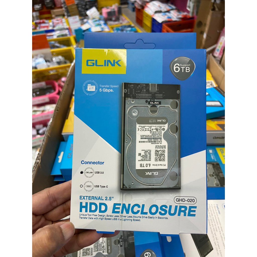 ส่งจากไทย GLINK GHD-020 External 2.5" HDD Enclosure กล่องเปล่าใส่ ฮาร์ดดิส hard disk harddisk suppor