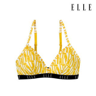 ELLE LINGERIE | ชุดชั้นใน สไตล์SPORT LOOK คอลเลคชั่นลายพิมพ์ โลโก้กราฟฟิค เนื้อผ้าMicro Fiber สีเหลือง | LB4725