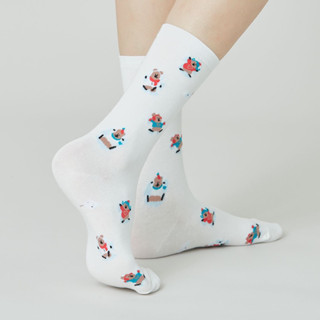 [Pre-order] dinotaeng ʕ·ᴥ·ʔ — Marshville Snow Angel Single Socks