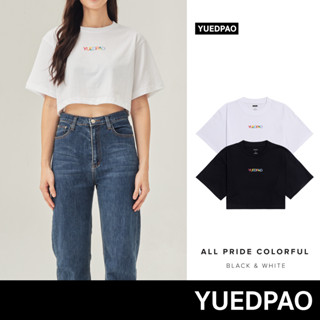 Yuedpao No.1 เสื้อยืดครอป ผ้าหนาทรงสวย ยับยากรีดง่าย รับประกันไม่ย้วย 2 ปี เสื้อ Crop All Pride Colorful