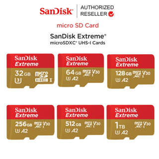 SanDisk Extreme microSDXC, SDSQXAH 64GB-256GB แซนดิสก์ เมมโมรีการ์ด ประกัน 10 ปี  Lifetime Limited, Mobile Gaming SKU