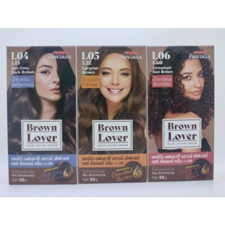 Carebeau Brown Lover hair color cream แคร์บิว แฟนตาซี บราวน์ เลิฟเวอร์ แฮร์คัดเลอร์ครีม 55g