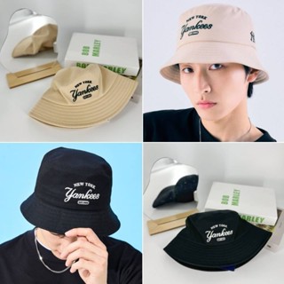 แท้ 💯 MLB basic bucket hat หมวกบักเก็ต NY/LA สีดำ/ สีขาว/ สีครีม/ สีเบจ