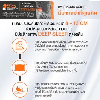 ERGOTREND ORTHOSPINE ADJUSTABLE ERGONOMIC PILLOW หมอนเพื่อสุขภาพปรับระดับสูงต่ำ