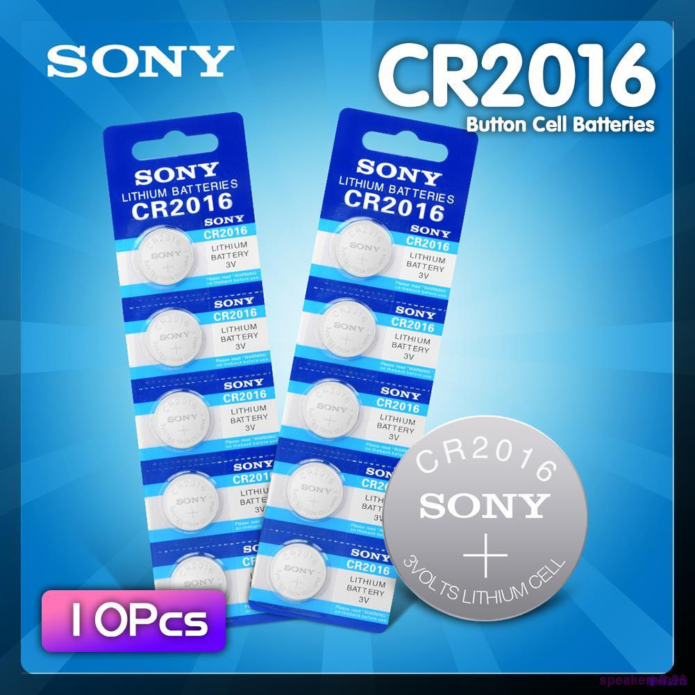 Sony CR 2016 3V แบตเตอรี่ลิเธียมเซลล์แบบเหรียญ DL2016 KCR2016 CR2016 LM2016 BR2016 ความหนาแน่นพลังงา