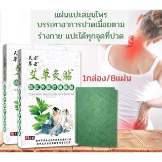 แผ่นแปะแก้ปวด พลาสเตอร์บรรเทาอาการปวด 1 กล่อง มี 8แผ่น