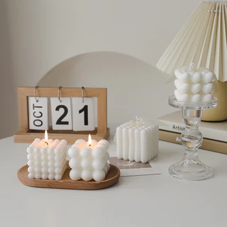 OurHome [พร้อมส่ง] เทียนลูกบาศก์ของรูบิค Rubik's Cube Candle ของขวัญเล็กๆที่สร้างสรรค์ ของตกแต่งบ้านแฮนด์เมด ร้านกาแฟ