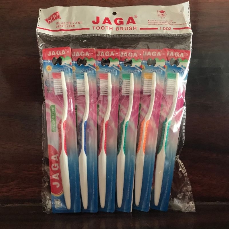 แปรงสีฟัน ผู้ใหญ่ ตราJAGA (12อัน)