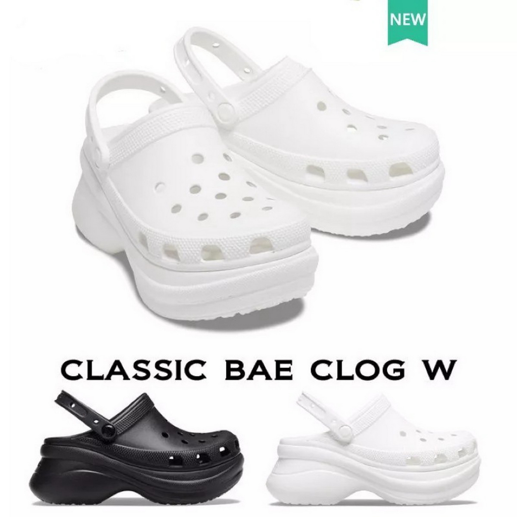 CROCS Classic Bae Clog รุ่นใหม่ สินค้าพร้อมส่งจากไทย ส้นสูงเด้งๆ 2 นิ้ว รองเท้าผู้หญิง
