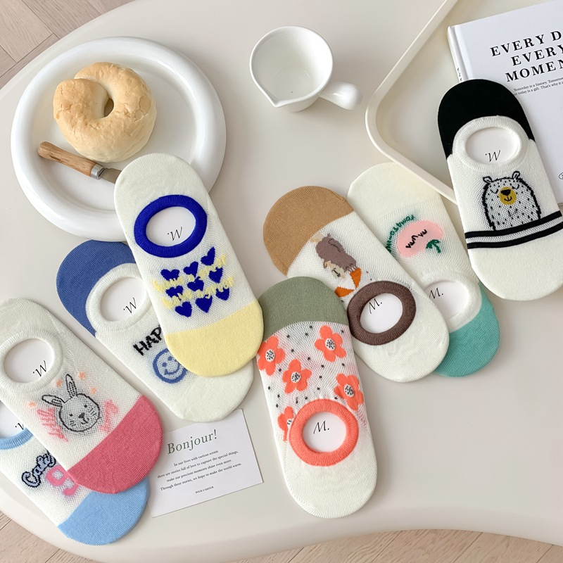 ถุงเท้าเกาหลี ข้อสั้น แฟชั่น สไตล์เกาหลี ผ้า cotton นิ่ม  #PE40