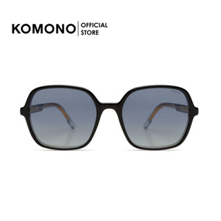 KOMONO Petra Black Clear. แว่นกันแดดทรงสี่เหลี่ยม สีดำ