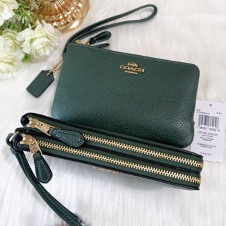 🎀(สด-ผ่อน) คล้องมือ 2S สีเขียว Coach 87591 / 6649 Wristlet