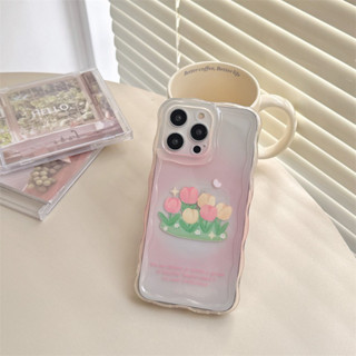 สอบถามก่อนกดสั่ง เคสขอบหยัก เคสดอกไม้ เคสใส เคสไล่สี เคสทิวลิป หยัก ไล่สี สีชมพู เคสโทรศัพท์ ดอกไม้ ทิวลิป ขอบนิ่ม ใส