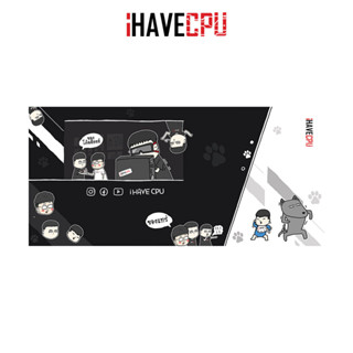 iHAVECPU MOUSE PAD (แผ่นรองเมาส์) iHAVECPU LIMITED BLACK-WHITE  (850mm x 400mm x 3mm)