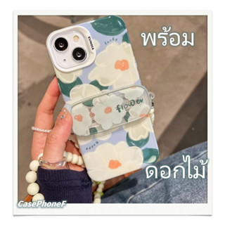 ✨ส่งของขวัญ✨เคส for iPhone 11 14 Pro Max Case for iPhone 12 13 ป้องกันการตก การป้องกัน ดอกไม้ พร้อม หวานสวย สไตล์วรรณศิล