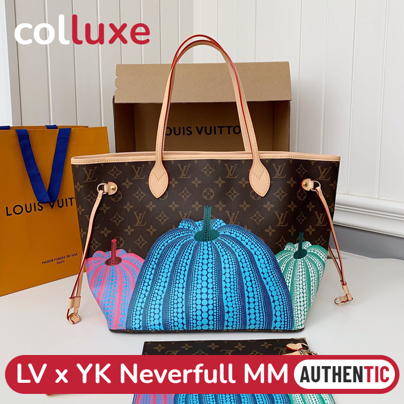 2023 LV x YK ใหม่มาถึง 👜หลุยส์วิตตอง Louis Vuitton กระเป๋ารุ่น Neverfull MM M46468