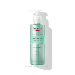 Exp.3/25 (200 มล) Eucerin Pro ACNE SOLUTION CLEANSING GEL (ยูเซอริน เจลล้างหน้า ลดปัญหาสิว ลดผิวมัน บำรุงผิว