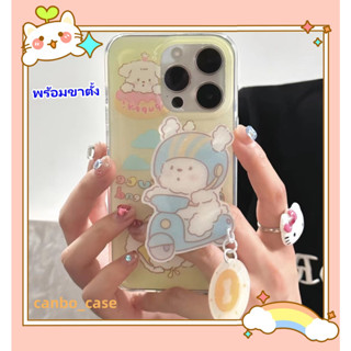 🎁ส่งของขวัญ🎁เคสไอโฟน สำหรับ 11 14 for iPhone Case 13 12 Pro Max น่ารัก หมีน้อย พร้อมขาตั้ง กันกระแทก เคสนิ่ม เคสโทรศัพท์