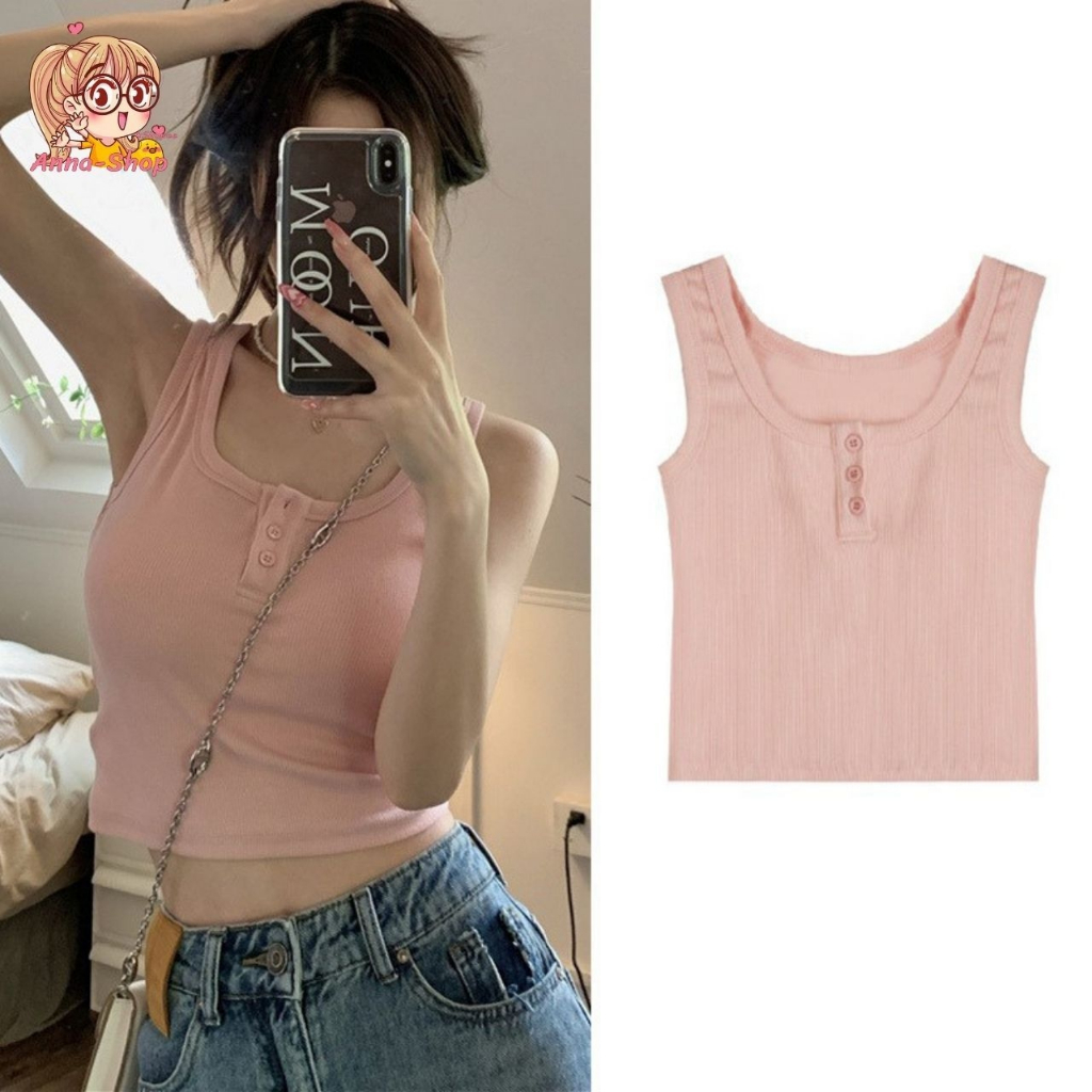 annacny เสื้อกล้าม เสื้อกล้ามใส่เที่ยว เทห์ๆ ราคาถูก พร้อมส่ง L1128
