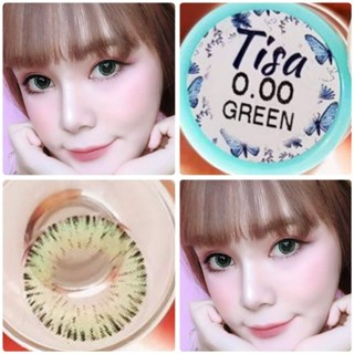 คอนแทคเลนส์ รุ่น Tisa สีเขียว/Green มีค่าสายตาปกติ (0.00) เปลี่ยนแทนทุกเดือน