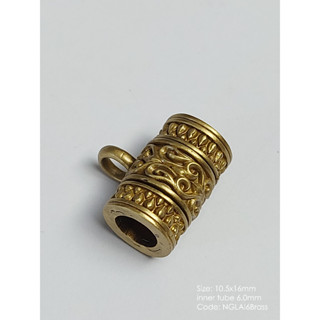 NGLAI6Brass amulet rear connector อะไหล่สร้อยพระ เชือกร่ม สำหรับห้อยด้านหลัง ทองเหลือง