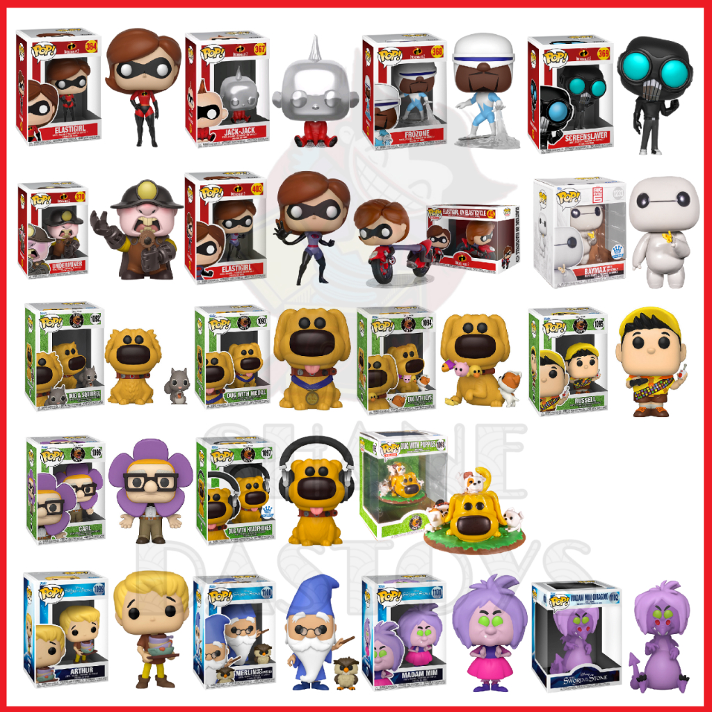 {PRE-ORDER} Funko Pop! Disney : The Incredibles , Dug's Day, Big Hero 6 Baymax, Sword in The Stone