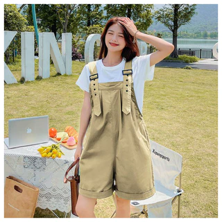 Overalls พร้อมส่งเอี้ยมกางเกง เอี๊ยมยีนส์ กางเกงยีนส์ไซส์ใหญ่ ชุดเอี๊ยม ผ้าคอตตอนอย่างดี 6002
