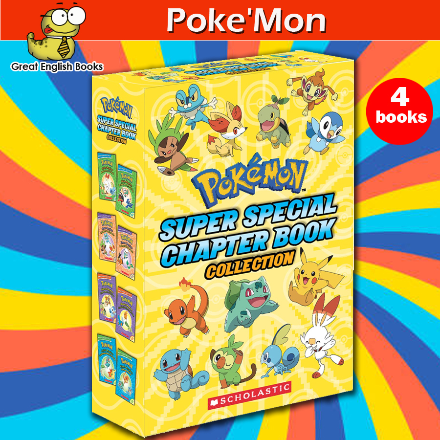 (ใช้โค้ดรับcoinคืน10%ได้) Original*  โปเกม่อน Pokemon Super Special Chapter Book Box Set (Set of 4 Books)