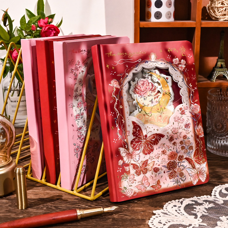 (OPARA)⚠️อ่านก่อนสั่ง⚠️ สมุดโน้ต สมุดไดอารี่ สมุดบันทึก ปกแข็ง ชุด ROSE (พร้อมส่ง)