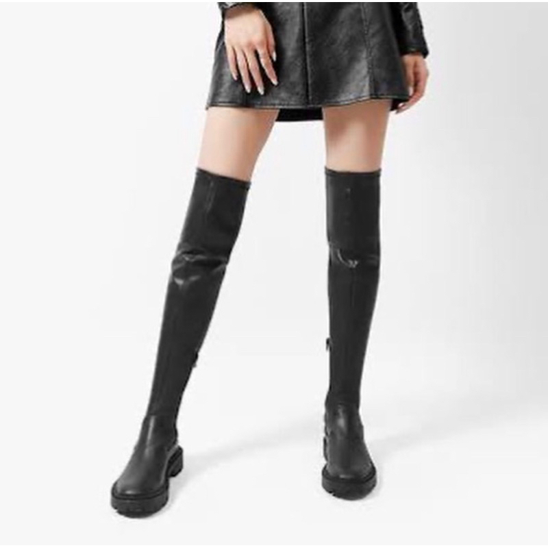 รองเท้าบูทzara ใส่ได้ มือสองสีดำยาว