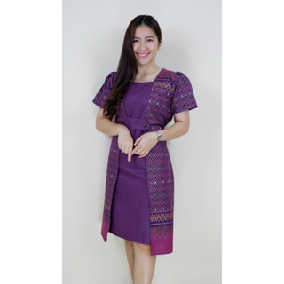เดรสทำงาน ลายไทย สีใหม่คลอดแล้วจ้า