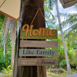 ป้ายแขวนตกแต่งบ้าน ป้ายแขวนร้าน Home