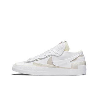 💫คลาสสิกโบราณ  Sacai x Nike Blazer low“White Patent Leather” "สินค้าพรีออร์เดอร์"”TOP“ตารางสินค้าขายดีของ Nike